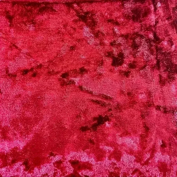 NWT Oh La La Cheri Off The-Shoulder Red Velvet Victorian Cropped Blouse Size M - Picture 7 of 14